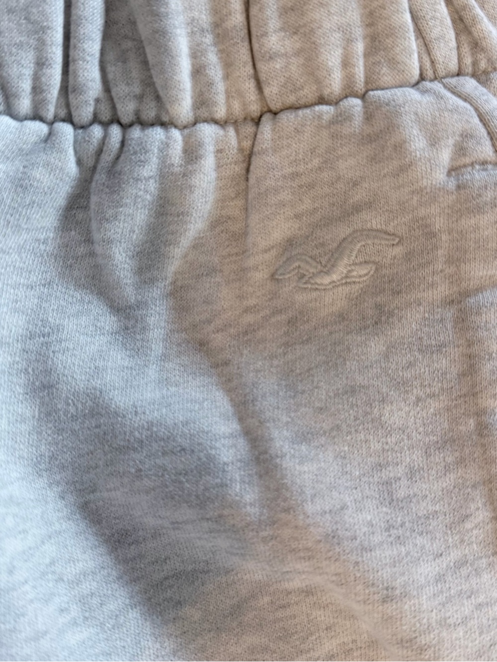 Hollister Mens Gray Fleece Jogger Sweatpants Size M Drawstring Adjustable Waist